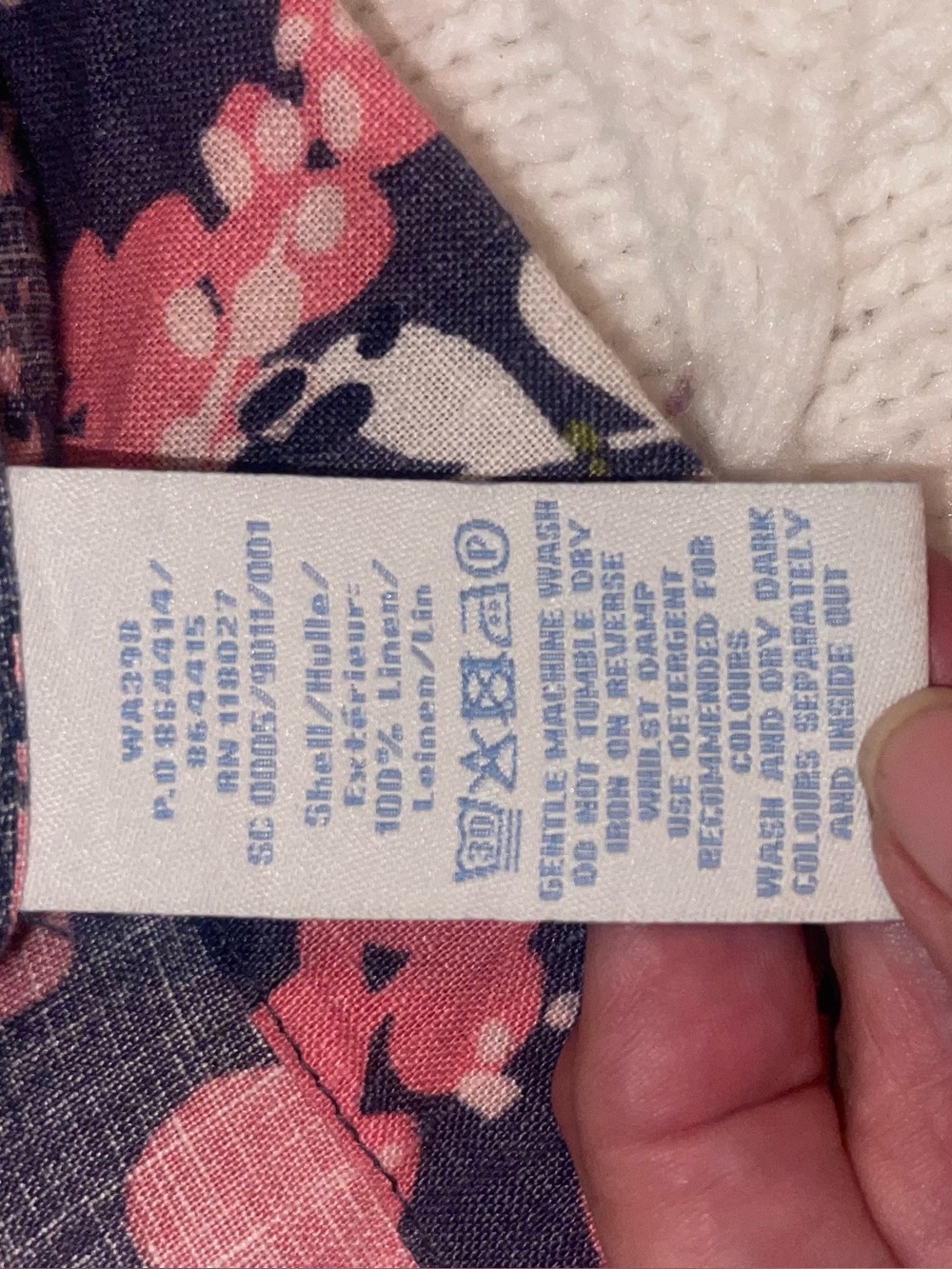 Boden- Floral Navy Women's Dress in Pink & Olive zips on the side - Picture 8 of 14